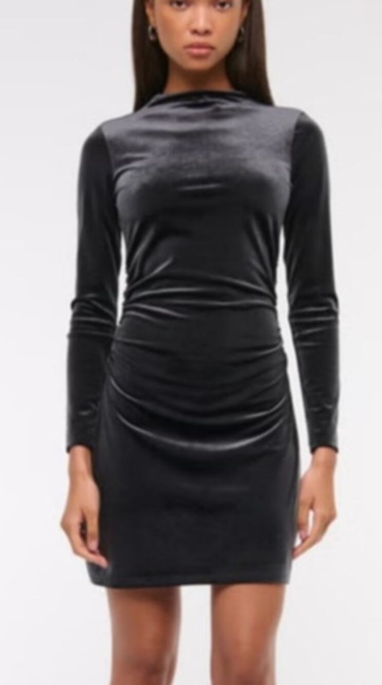 Abercrombie & Fitch Paloma Velvet Long Sleeve Mini Dress Medium